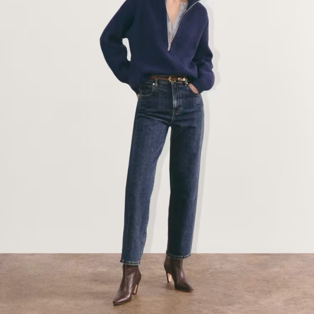 Everlane Way High in vintage denim wash